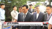 Seoul Destrict Court considering arrest warrant for Lotte Chairman Shin Dongbin
