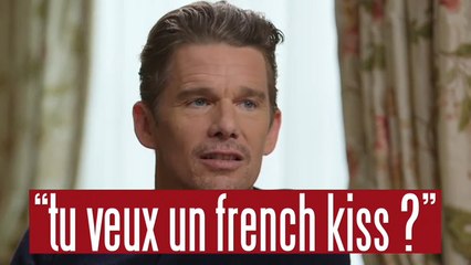 Le premier French kiss a fait explosé Ethan Hawke - Tchi Tcha