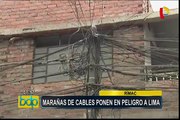 Marañas de cables ponen en peligro a ciudadanos
