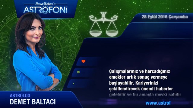 TERAZİ günlük yorumu 28 Eylül 2016 Çarşamba
