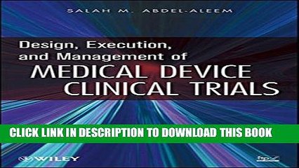 [PDF] Design, Execution, and Management of Medical Device Clinical Trials Popular Colection