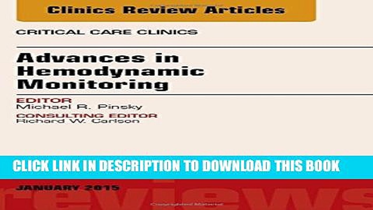 [PDF] Advances in Hemodynamic Monitoring, An Issue of Critical Care Clinics, 1e (The Clinics:
