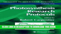 [PDF] Photosynthesis Research Protocols (Methods in Molecular Biology) Full Online