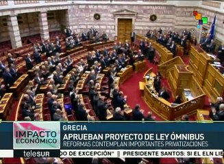 Aprueba senado griego ley que permite privatizaciones
