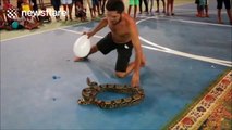 'Ninja of Serpents' performs live shows with snakes and spiders