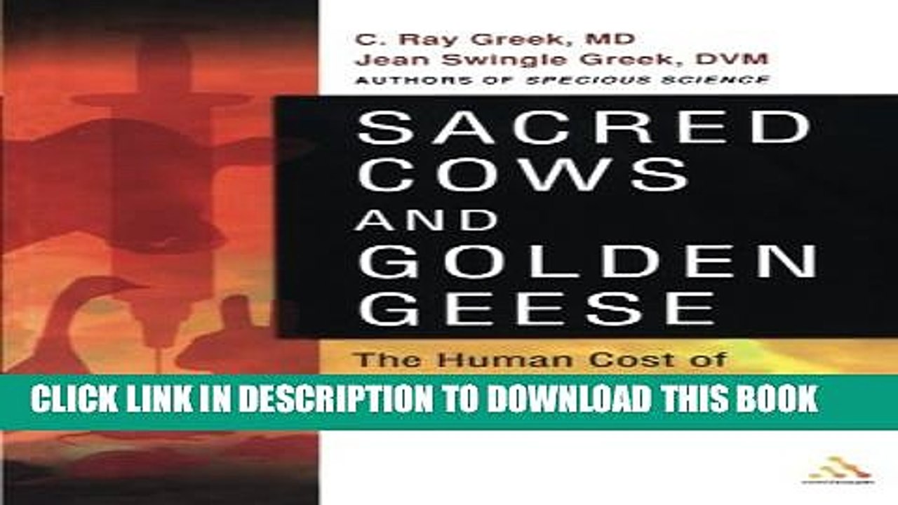 [PDF] Sacred Cows and Golden Geese: The Human Cost of Experiments on Animals Popular Colection