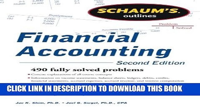 [PDF] Schaum s Outline of Financial Accounting, 2nd Edition (Schaum s Outlines) Full Online