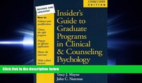 different   Insider s Guide to Graduate Programs in Clinical and Counseling Psychology: 1998/1999