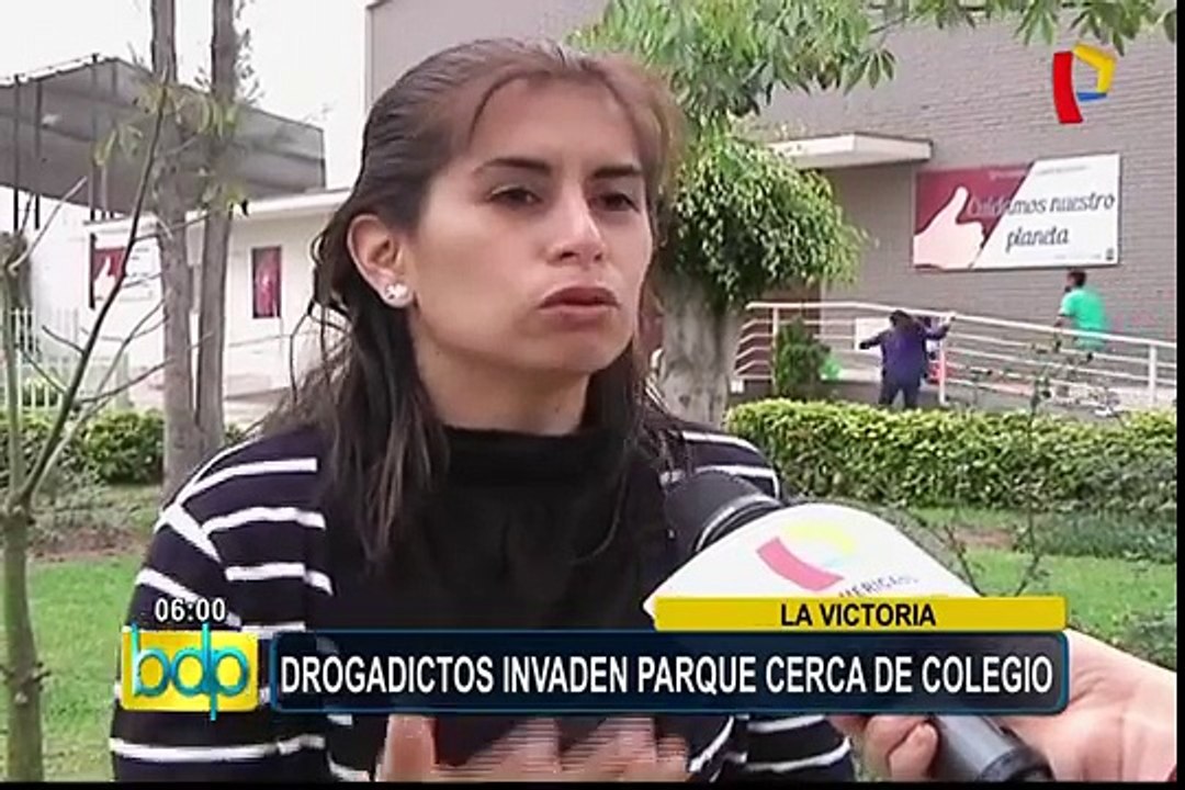 La Victoria: drogadictos invaden parque cerca de colegio