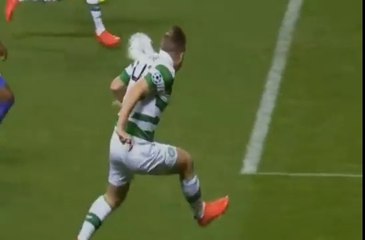 Goal Moussa Dembele. Celtic 1-0 Manchester City -