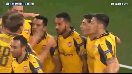 Theo Walcott Goal HD - Arsenal 1-0 FC Basel 28.09.2016 HD