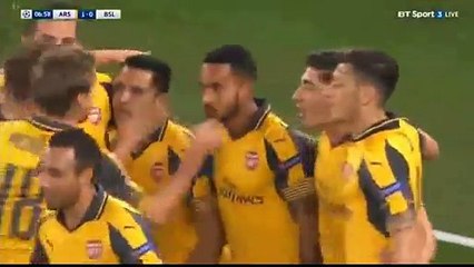 1-0 Theo Walcott Fantastic Goal HD - Arsenal 1-0 FC Basel 28.09.2016 HD