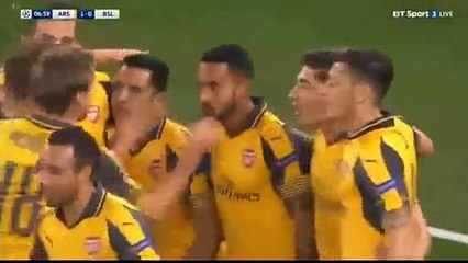 Theo Walcott Goal HD - Arsenal 1-0 FC Basel 28.09.2016 HD