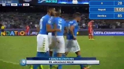 3-0 Arkadiusz Milik Goal HD - Napoli 3-0 Benfica 28.09.2016 HD