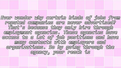 Should You Use An Employment Services Agency To Find a Job?