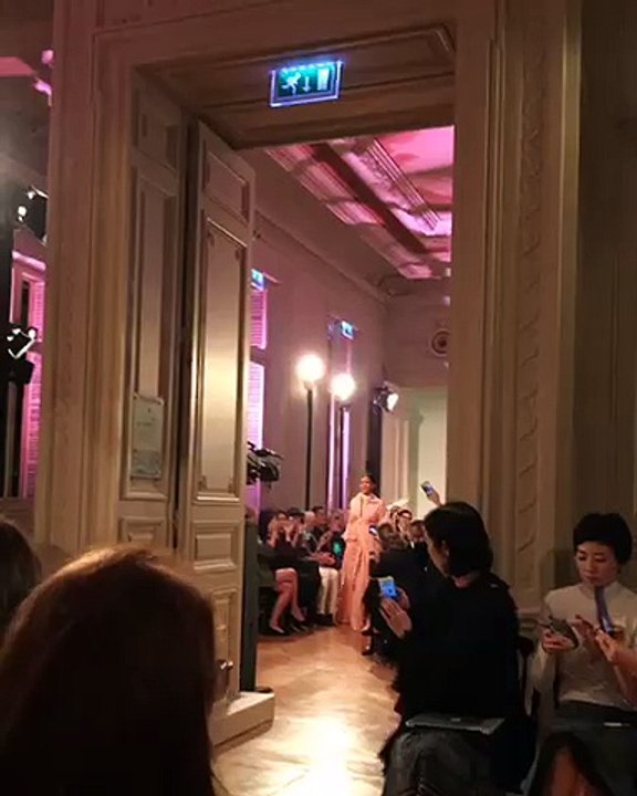 Rihanna takes her bow at the end of the Fenty x Puma show @fentyxpuma @badgalriri #PFW #Rihanna #FentyxPuma