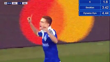 Viktor Tsygankov Goal HD - Beşiktaş 1-1 Dynamo Kyiv - 28.09.2016 HD