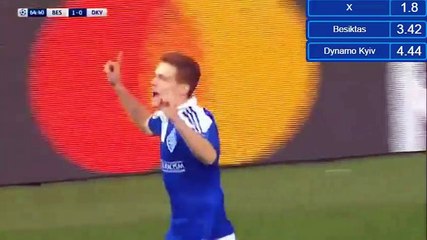 Viktor Tsygankov Goal HD - Beşiktaş 1-1 Dynamo Kyiv - 28.09.2016 HD