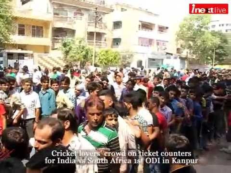 Cricket lovers crowd on ticket counters for India vs South Africa 1st ODI in Kanpur