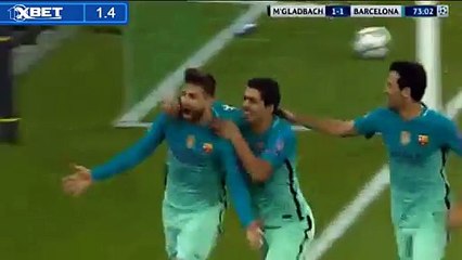 1-2 Gerard Piqué Goal HD - Monchengladbach 1-2 Barcelona - 28.09.2016