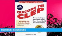 read here  Cracking the CLEP, 4th Edition (College Test Preparation)