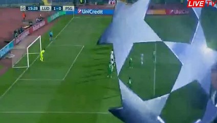 Natanael Goal - Ludogorets 1-0 PSG 28.09.2016