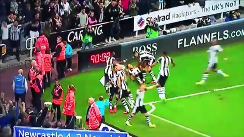 Yoan Gouffran And Dwight Gayle Score 95th And 96th Minute Goal vs Norwich City (4-3)