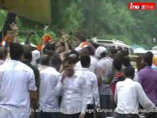 Shocking! Police watches helplessly as Kanpur lawyers fire openly in the air