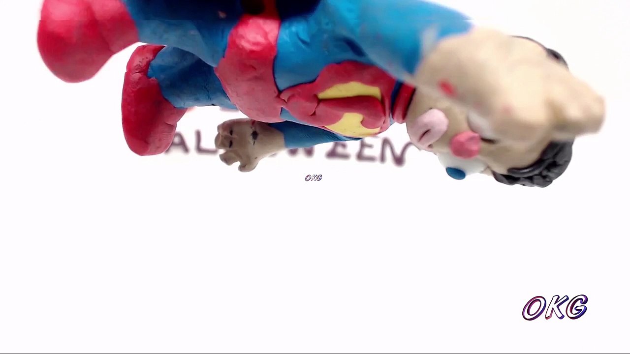 Halloween Stop Motion Show Elsa Frozen Magic Skills Superheroes Video Claymation