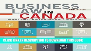[PDF] Business Law in Canada, Eleventh Canadian Edition, Popular Collection