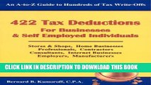 [PDF] 422 Tax Deductions for Businesses   Self Employed Individuals (475 Tax Deductions for