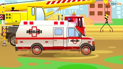 The Excavator with The Crane - Diggers for children | Cars & Trucks Construction Cartoons for kids