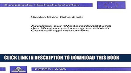 [PDF] AnsÃ¤tze zur Weiterentwicklung der Kostenrechnung zu einem Controlling-Instrument