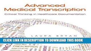 New Book Advanced Medical Transcription: Critical Thinking in Healthcare Documentation Plus