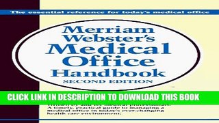 New Book Merriam-Webster Medical Office Handbook, 2E