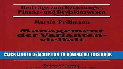 [PDF] Management der Variantenvielfalt: Ein Beitrag zur handlungsorientierten