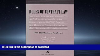 PDF ONLINE Rules of Contract Law : Selections from the Uniform Commercial Code, the CISG, the