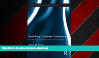 DOWNLOAD Rethinking Corporate Governance: The Law and Economics of Control Powers (Routledge