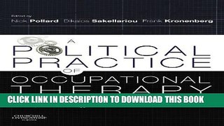 New Book A Political Practice of Occupational Therapy, 1e