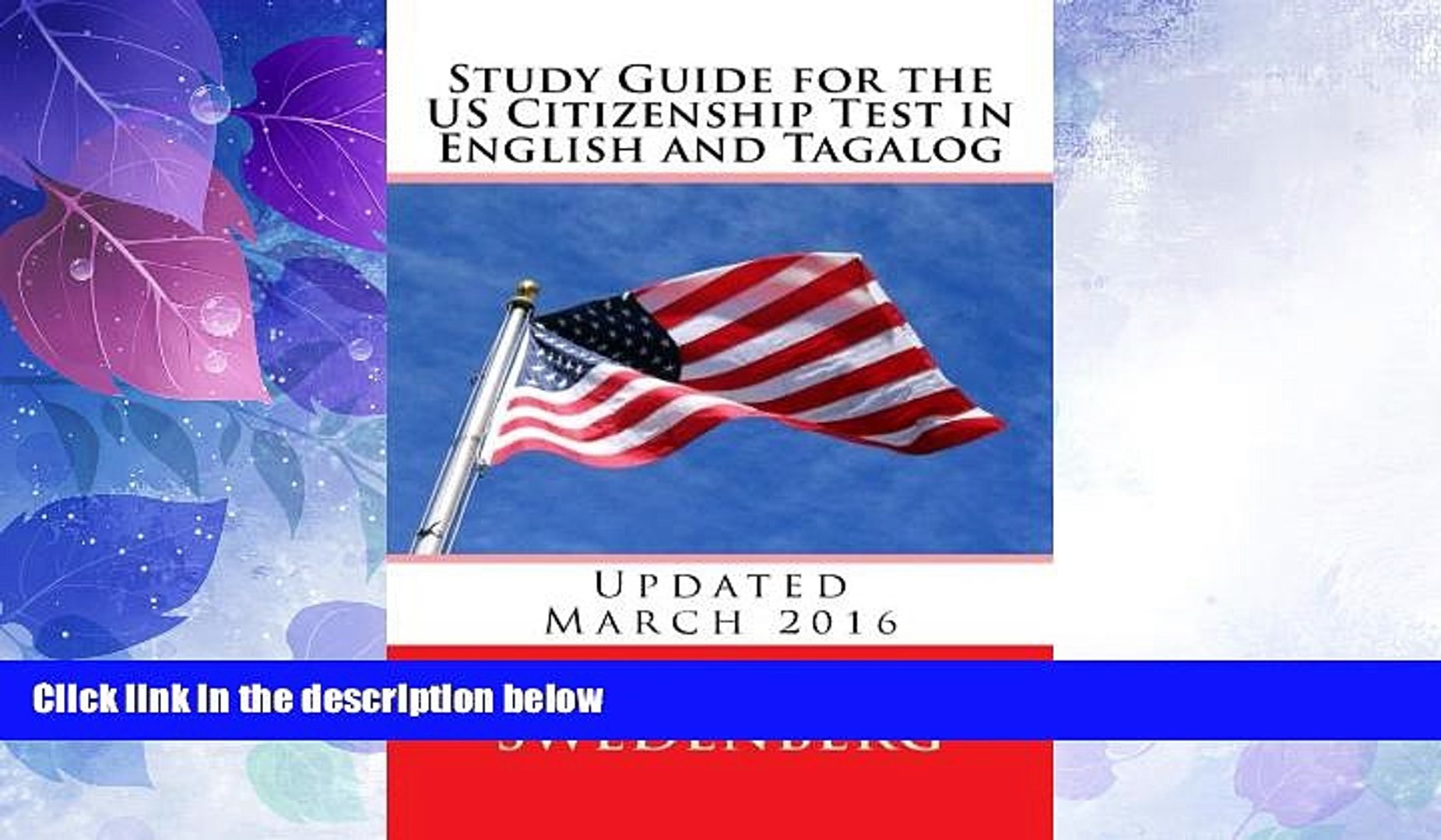Big Deals  Study Guide for the US Citizenship Test in English and Tagalog: Updated March 2016