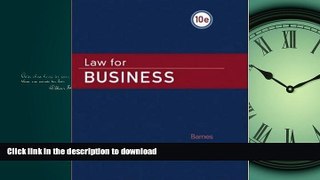 READ THE NEW BOOK Law for Business READ EBOOK