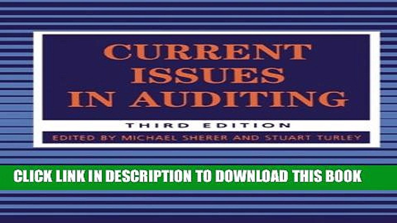 [PDF] Current Issues in Auditing (Accounting and Finance series) Popular Colection