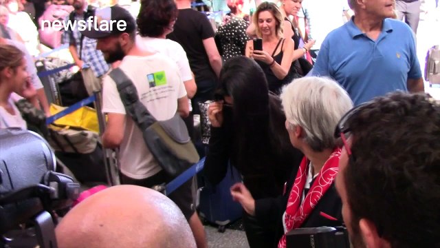 Kourtney Kardashian arrives at LAX Airport in Los Angeles