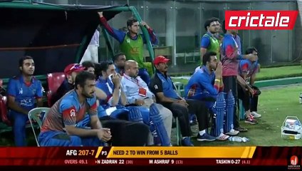 Afghanistan wins a close game against Bangladesh, 2nd ODI