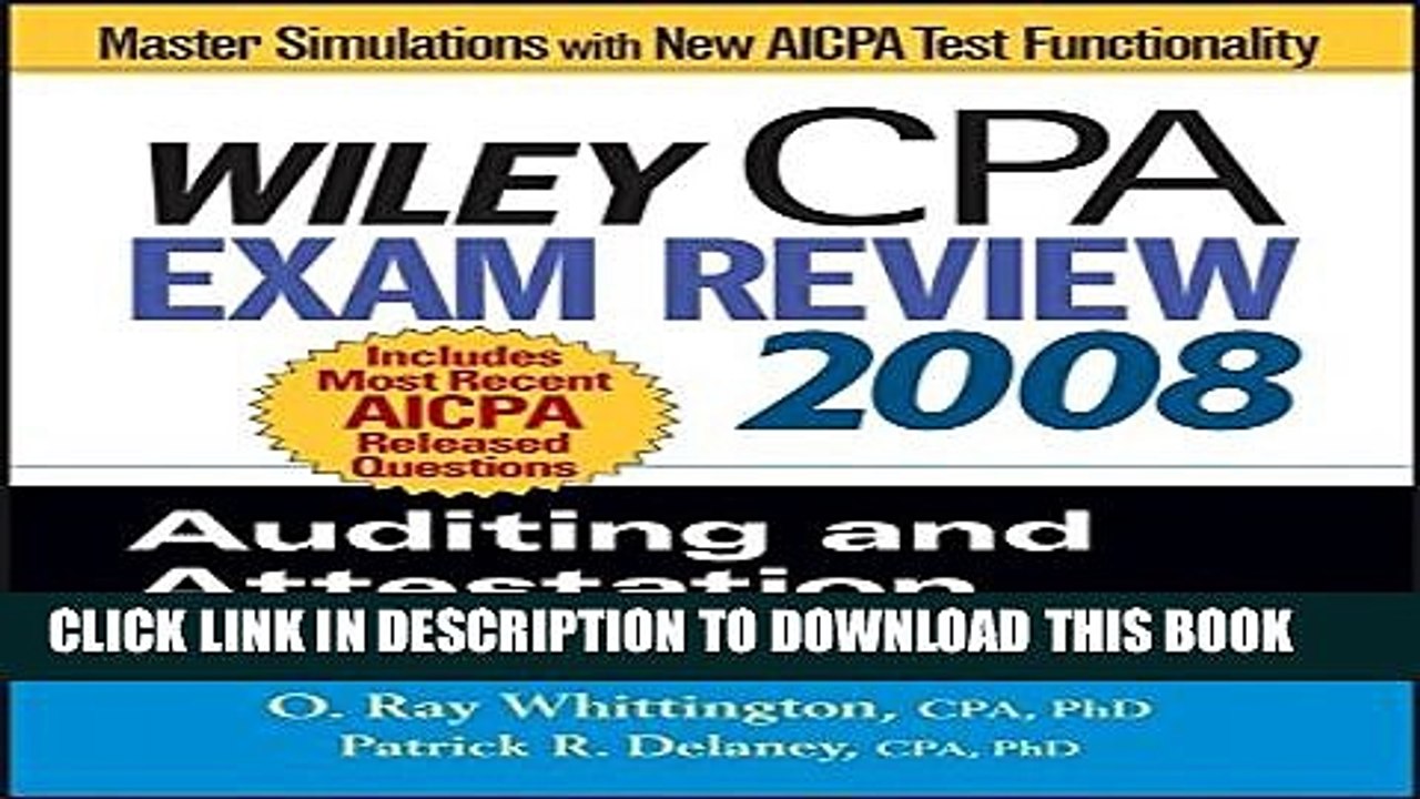 [PDF] Wiley CPA Exam Review 2008: Auditing and Attestation (Wiley CPA Examination Review: