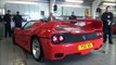 STRAIGHT-PIPED FERRARI F50 INSANE F1 SOUNDS AND FLAMES!!