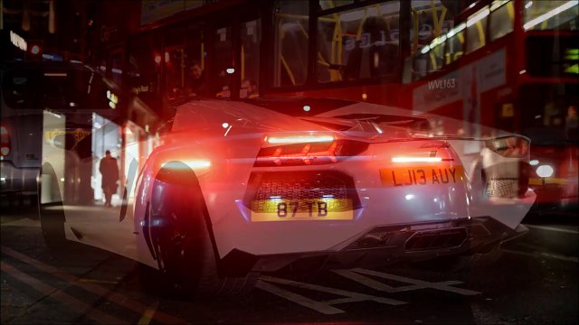 London by night: Supercars (3x Aventadors+Roadster, Yellow C63 Black LOUD REVS etc.)