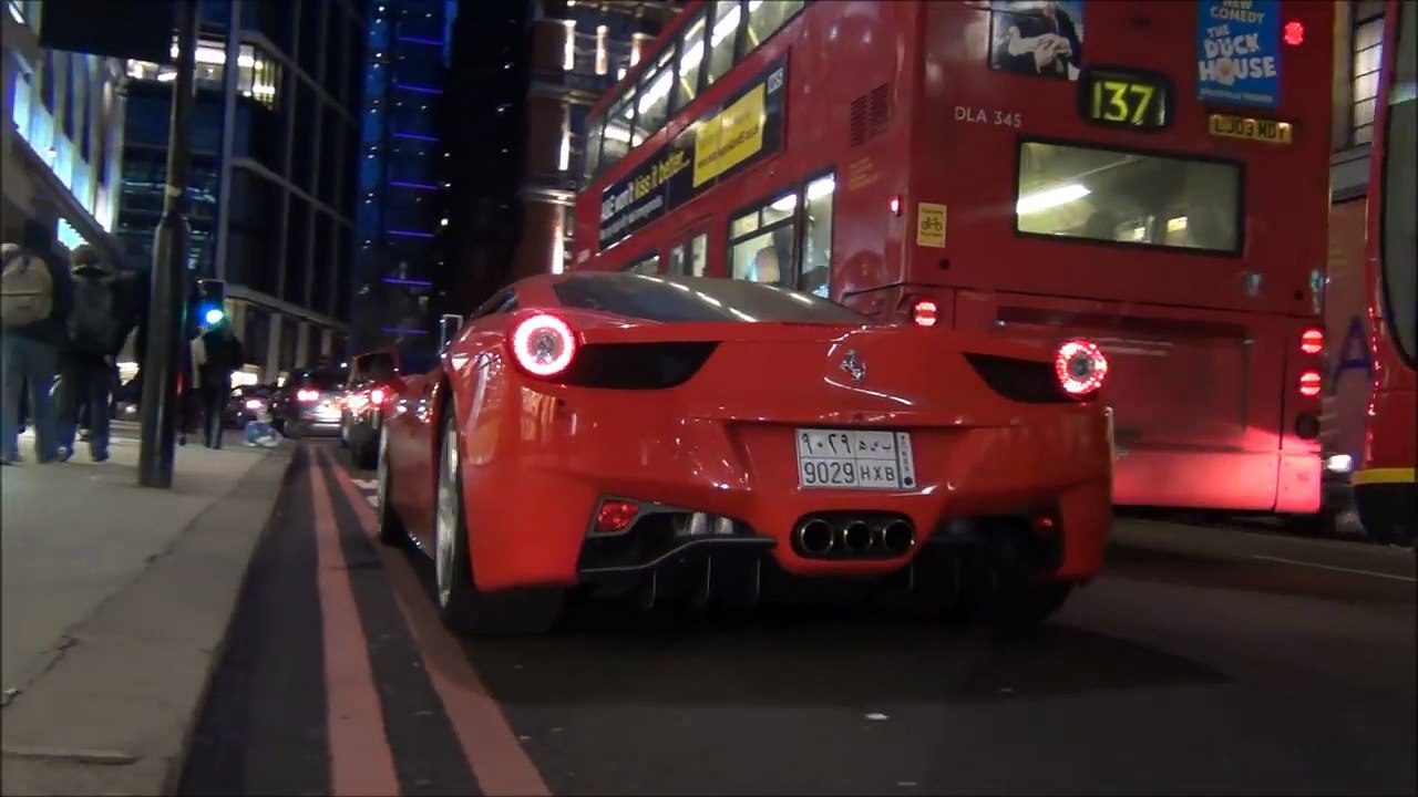 Supercars in the city-LNB Aventador, LOUD 458's, 599 GTO