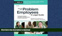 FAVORIT BOOK Dealing With Problem Employees: How to Manage Performance   Personal Issues in the