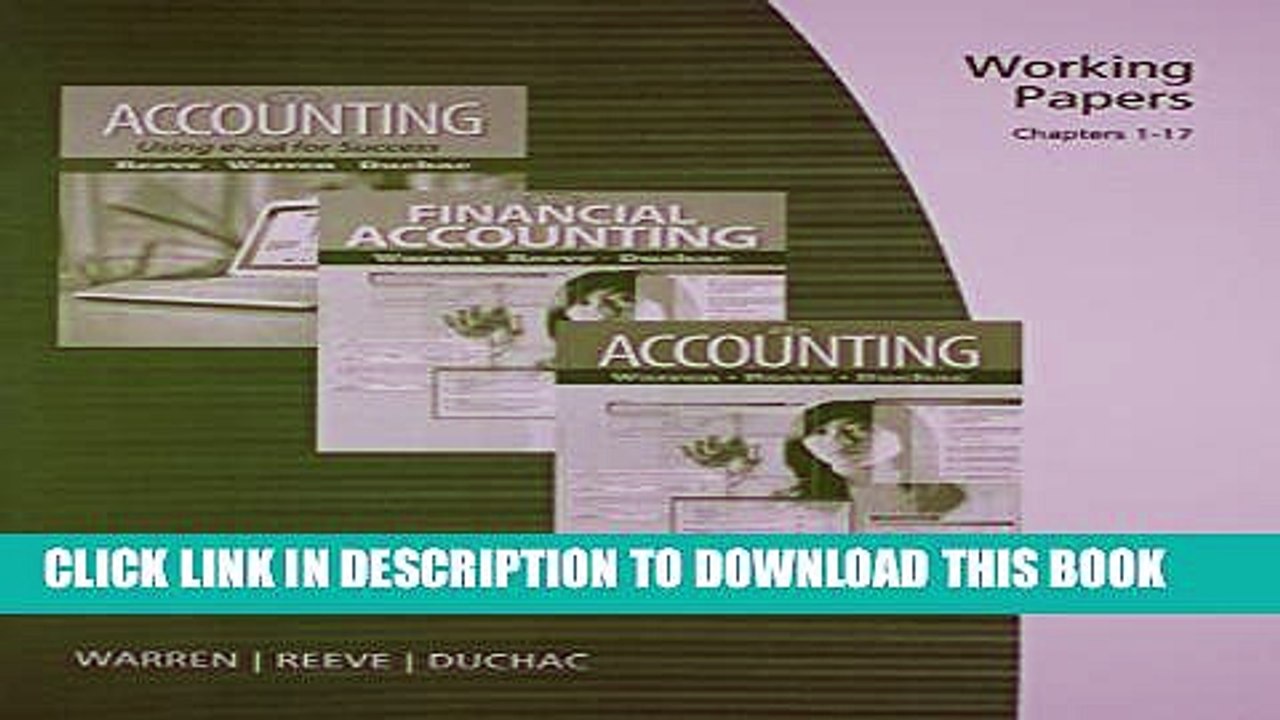 [PDF] Working Papers, Chapters 1-17 for Warren/Reeve/Duchac s Accounting, 24th and Financial